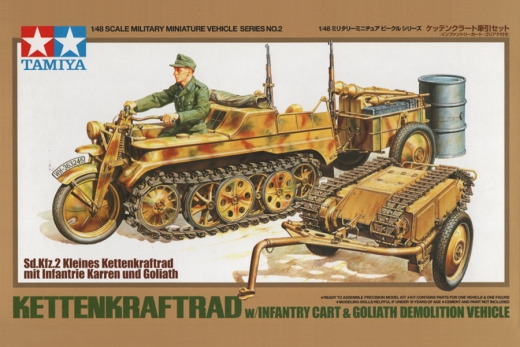 Kettenkraftrad with Infantrie cart and Goliath Demolition Vehicle